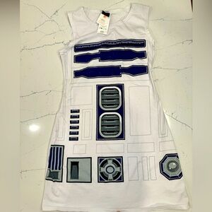 Woman’s White Star Wars R2D2 Dress Size Small
